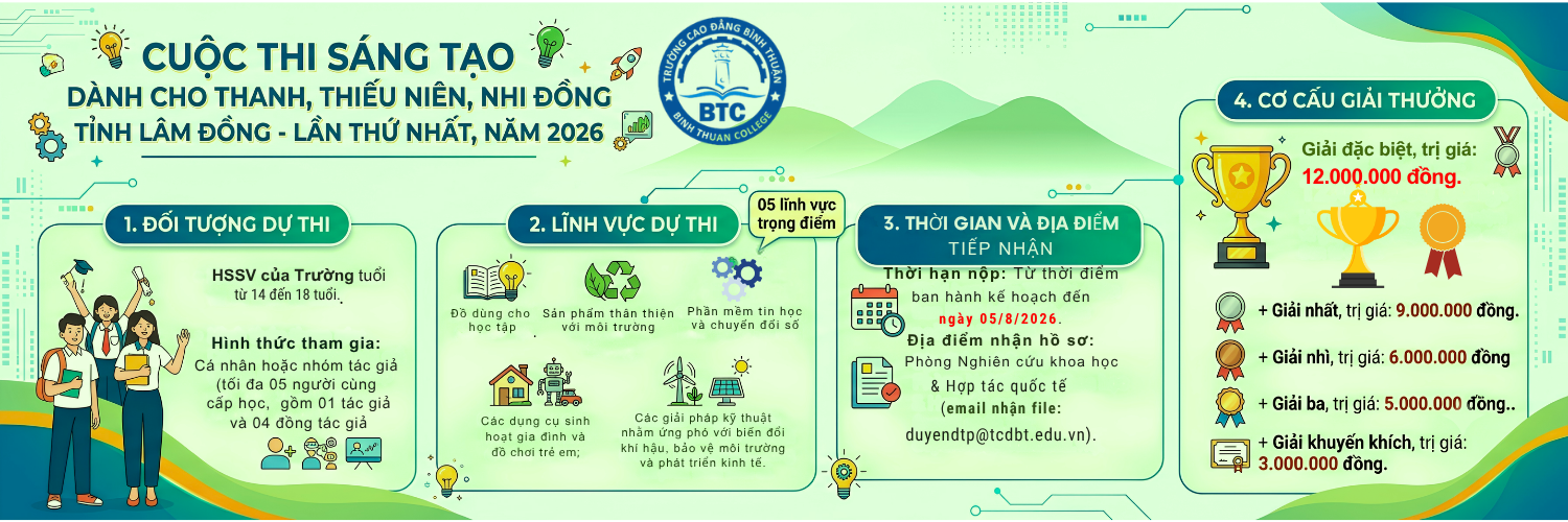 Cuộc thi sáng tạo dành cho thanh, thiếu niên, nhi đồng tỉnh Lâm Đồng - Lần thứ nhất, 2026
